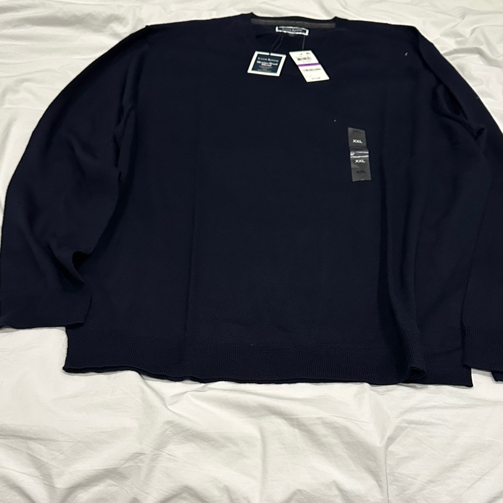 Club Room Men's Dark Blue Crewneck Sweater